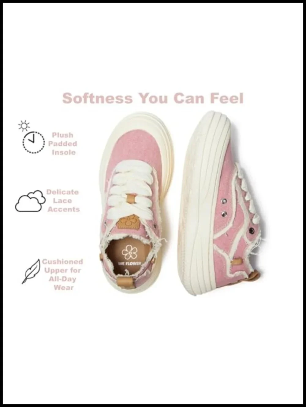Retro Ribbon Lace-Up Sneakers with Memory Foam Insole